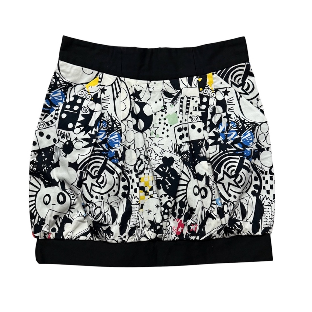 TopShop graffiti mini skirt size 8